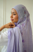 100% Modal Hijab – Indonesian Moon Orchid Print | Basma Scarves