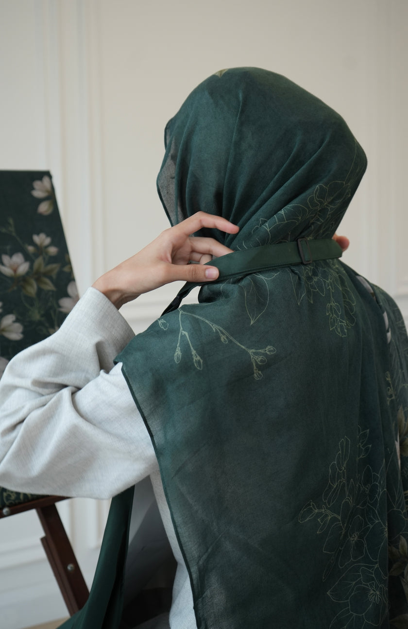 100% Modal Hijab – Pakistan Royal Jasmine Print | Basma Scarves
