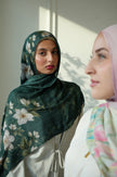 100% Modal Hijab – Pakistan Royal Jasmine Print | Basma Scarves