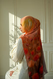 100% Modal Hijab – Afghanistan Tulips At Dusk Print | Basma Scarves