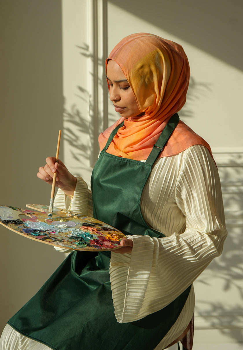 100% Modal Hijab – Afghanistan Tulips At Dusk Print | Basma Scarves