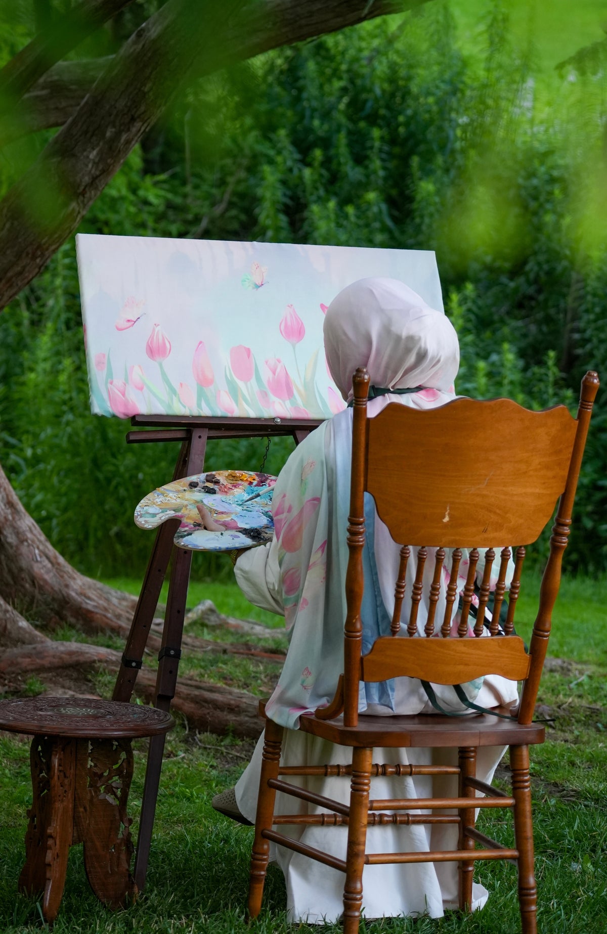100% Modal Hijab – Turkish Tulip Dream Print | Basma Scarves