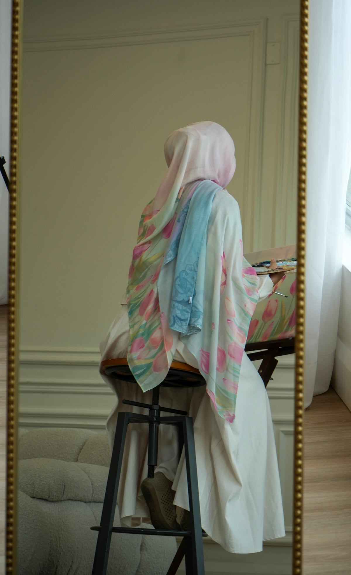 100% Modal Hijab – Turkish Tulip Dream Print | Basma Scarves