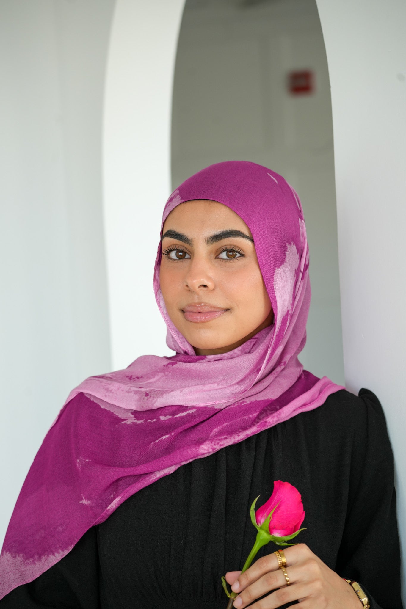 Morocco Damask Rose 100% Modal Hijab