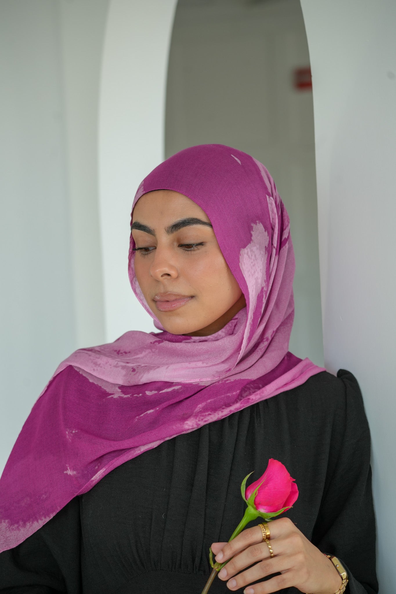 Morocco Damask Rose 100% Modal Hijab