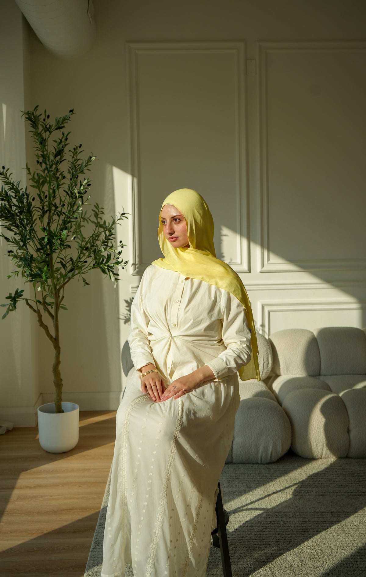 100% Modal Hijab – Tunisia Sunlit Jasmine | Basma Scarves