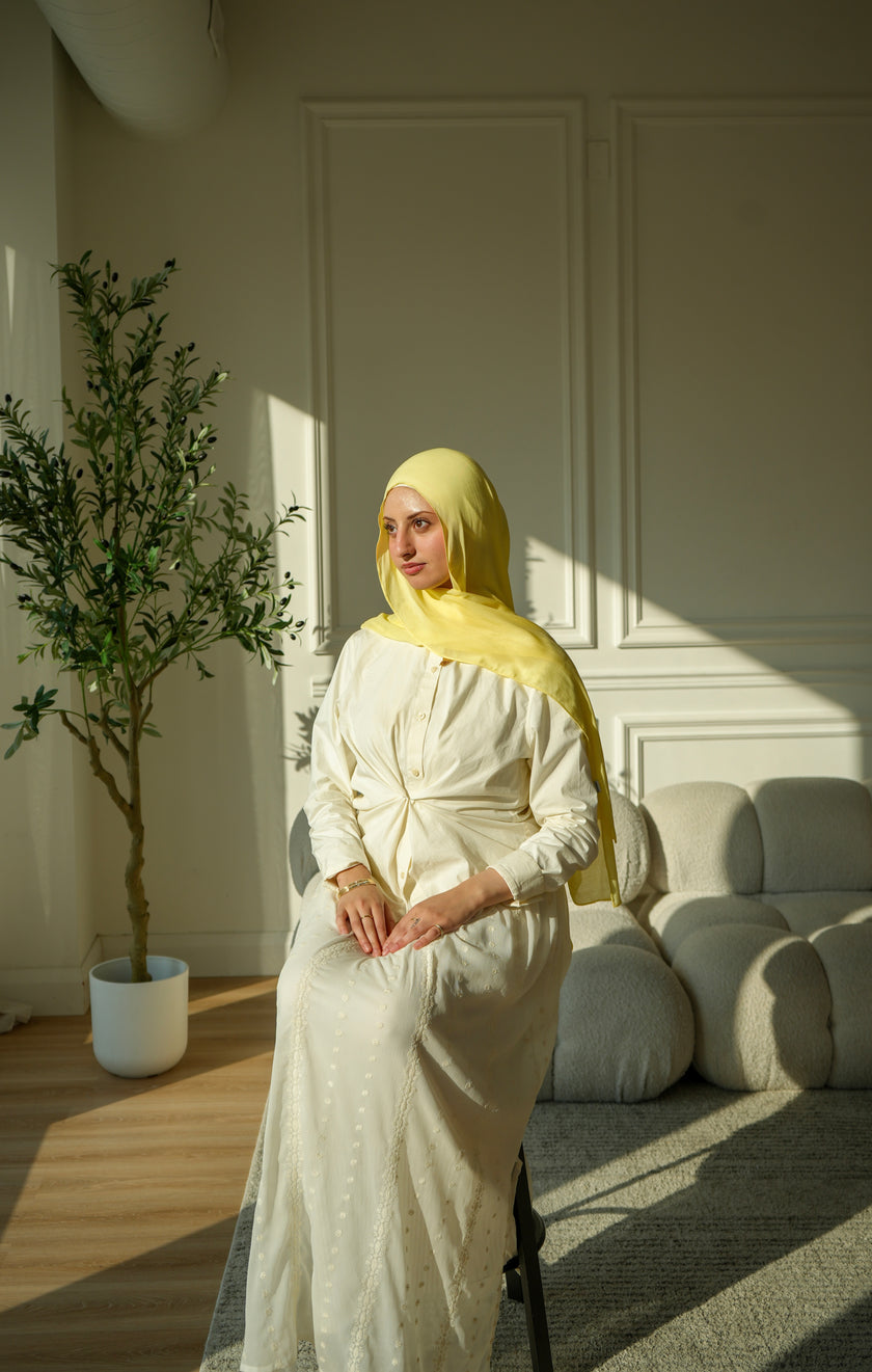 100% Modal Hijab – Tunisia Sunlit Jasmine | Basma Scarves