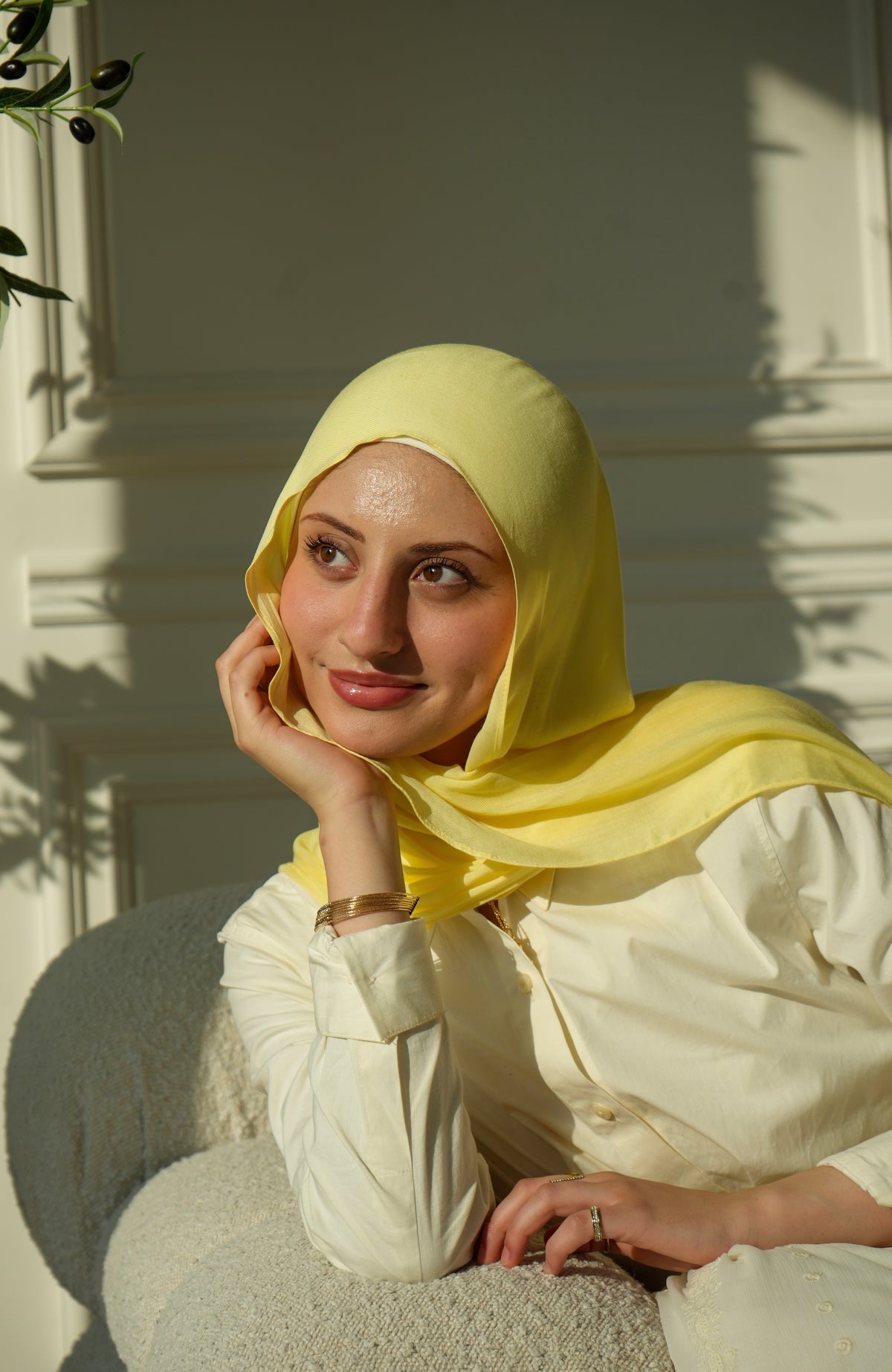 100% Modal Hijab – Tunisia Sunlit Jasmine | Basma Scarves