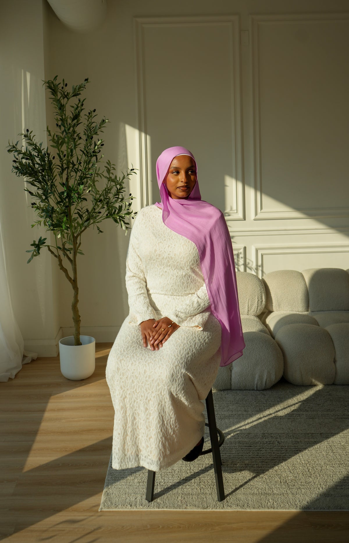 100% Modal Hijab – Mauritania Mallow| Basma Scarves