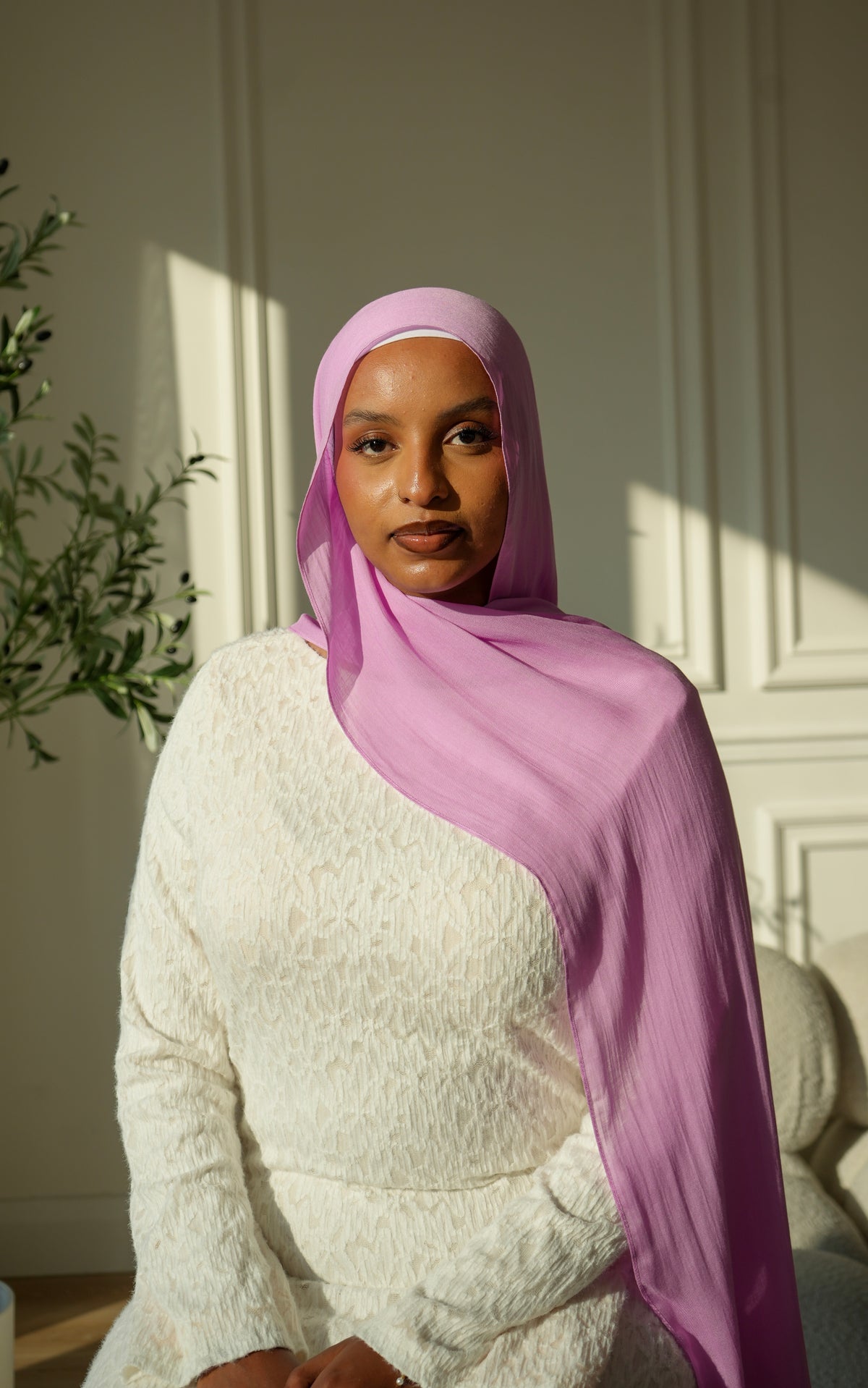 100% Modal Hijab – Mauritania Mallow| Basma Scarves