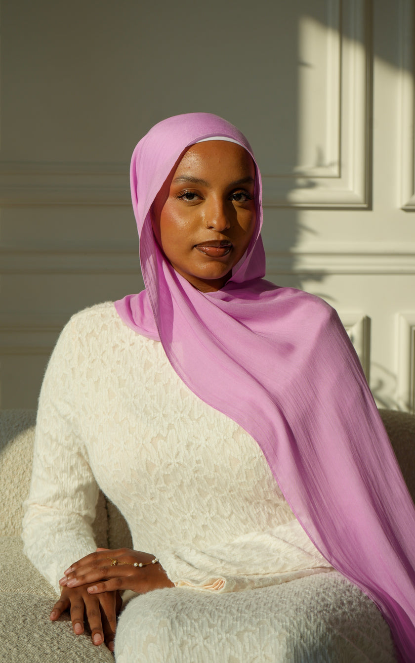 100% Modal Hijab – Mauritania Mallow| Basma Scarves