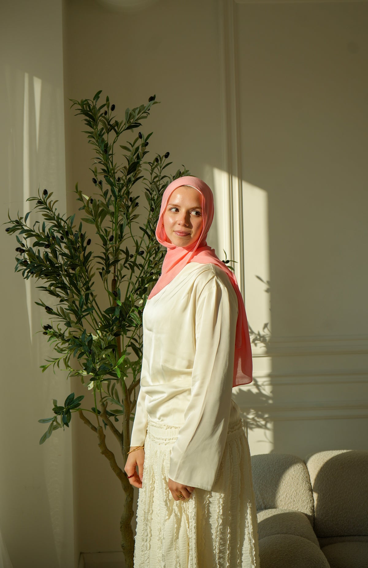 100% Modal Hijab – Oman Desert Rose | Basma Scarves