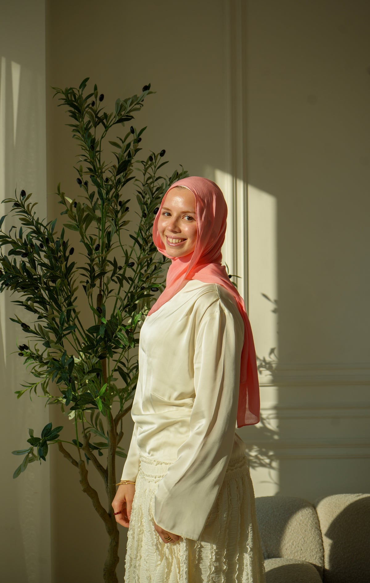 100% Modal Hijab – Oman Desert Rose | Basma Scarves