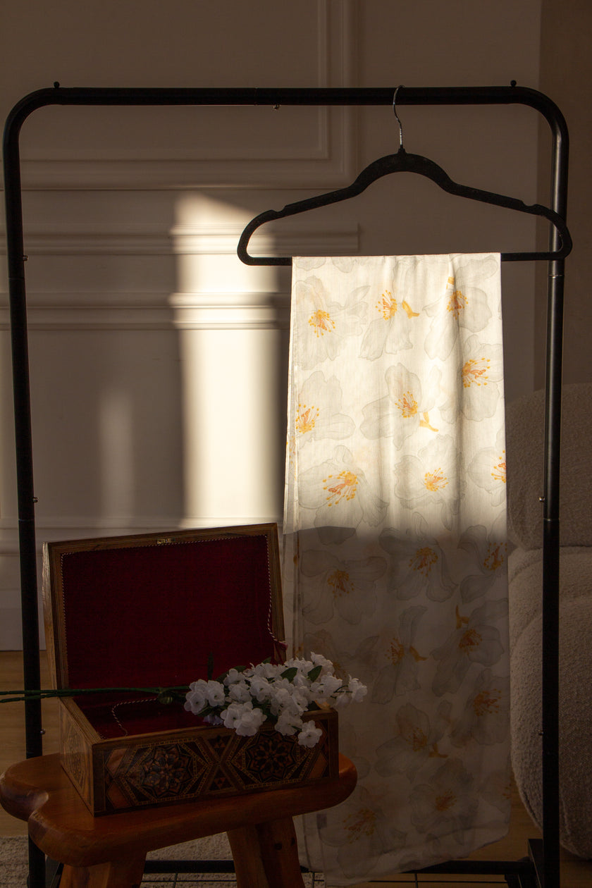 Syrian White Jasmine 100% Modal Hijab - PRE-ORDER