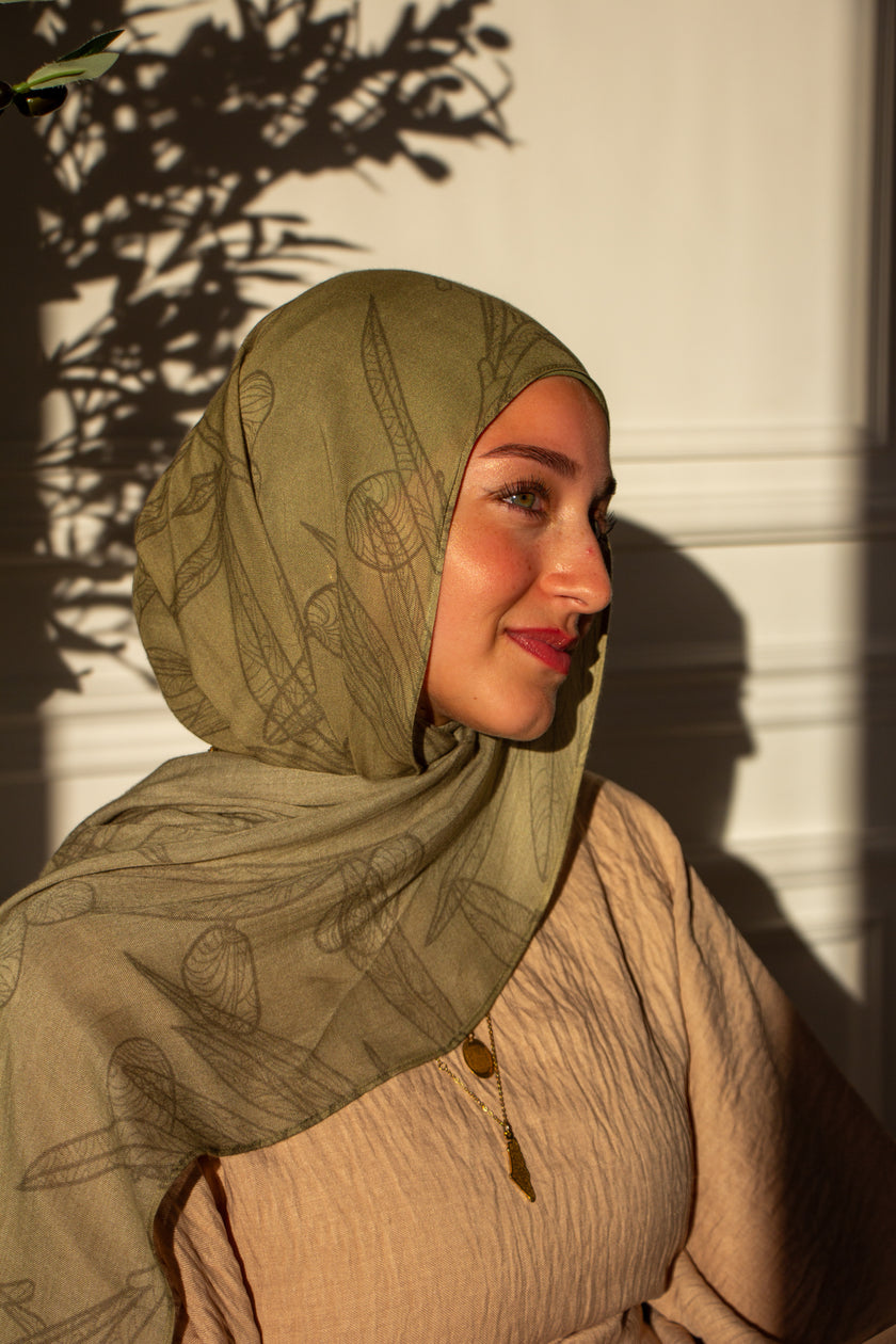 Palestine Olive Tree 100% Modal Hijab - PRE-ORDER