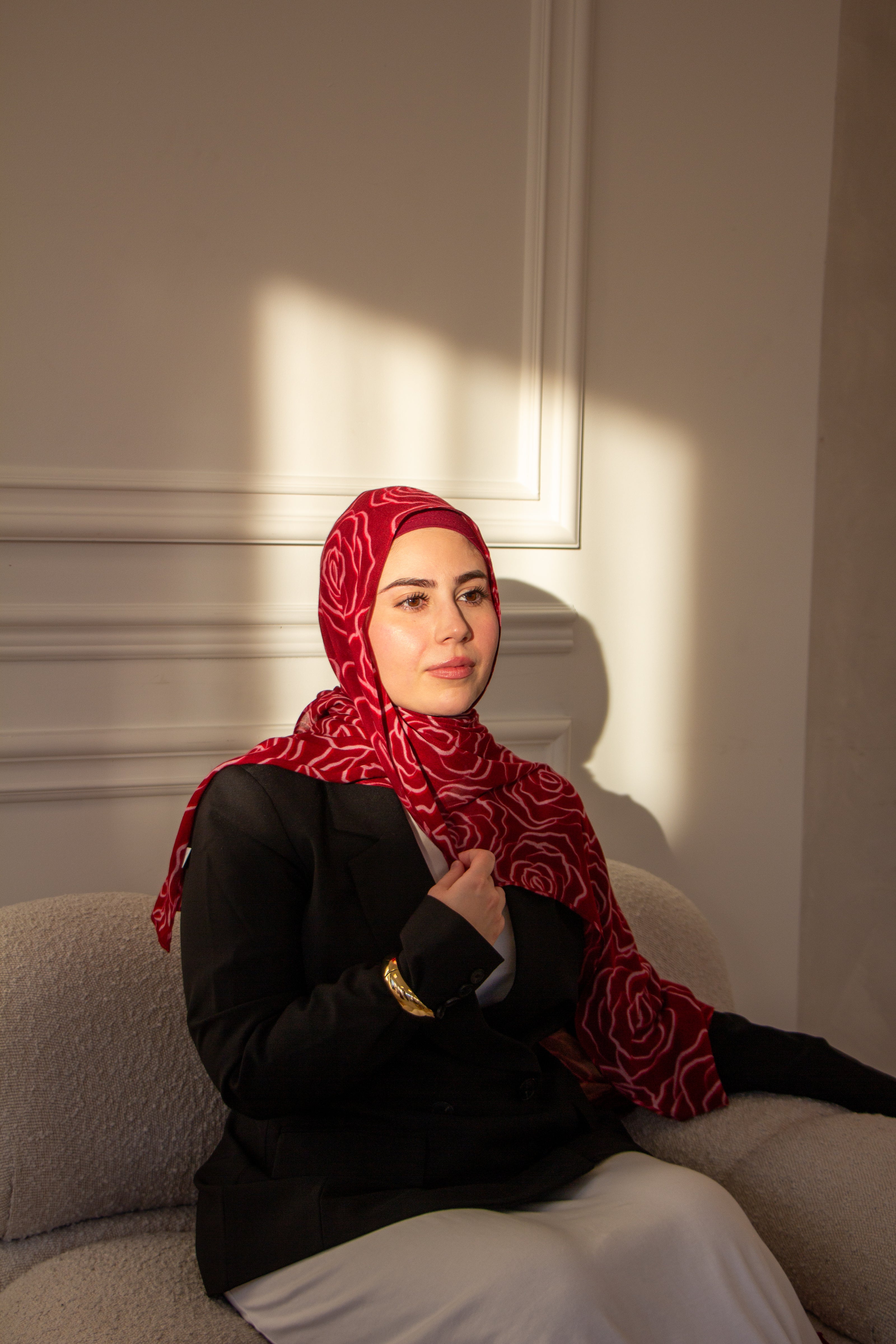 Iraqi Red Rose 100% Modal Hijab - PRE-ORDER