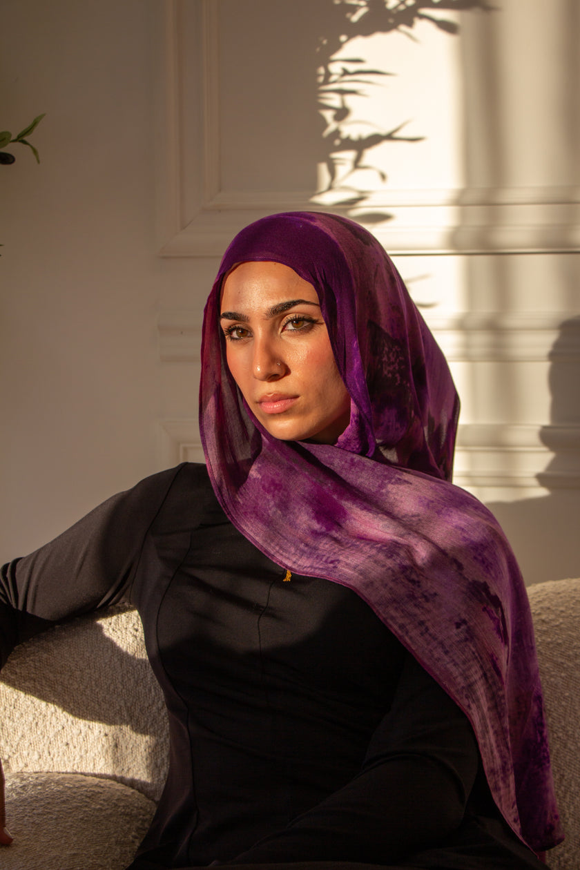 Jordanian Black Iris 100% Modal Hijab - PRE-ORDER