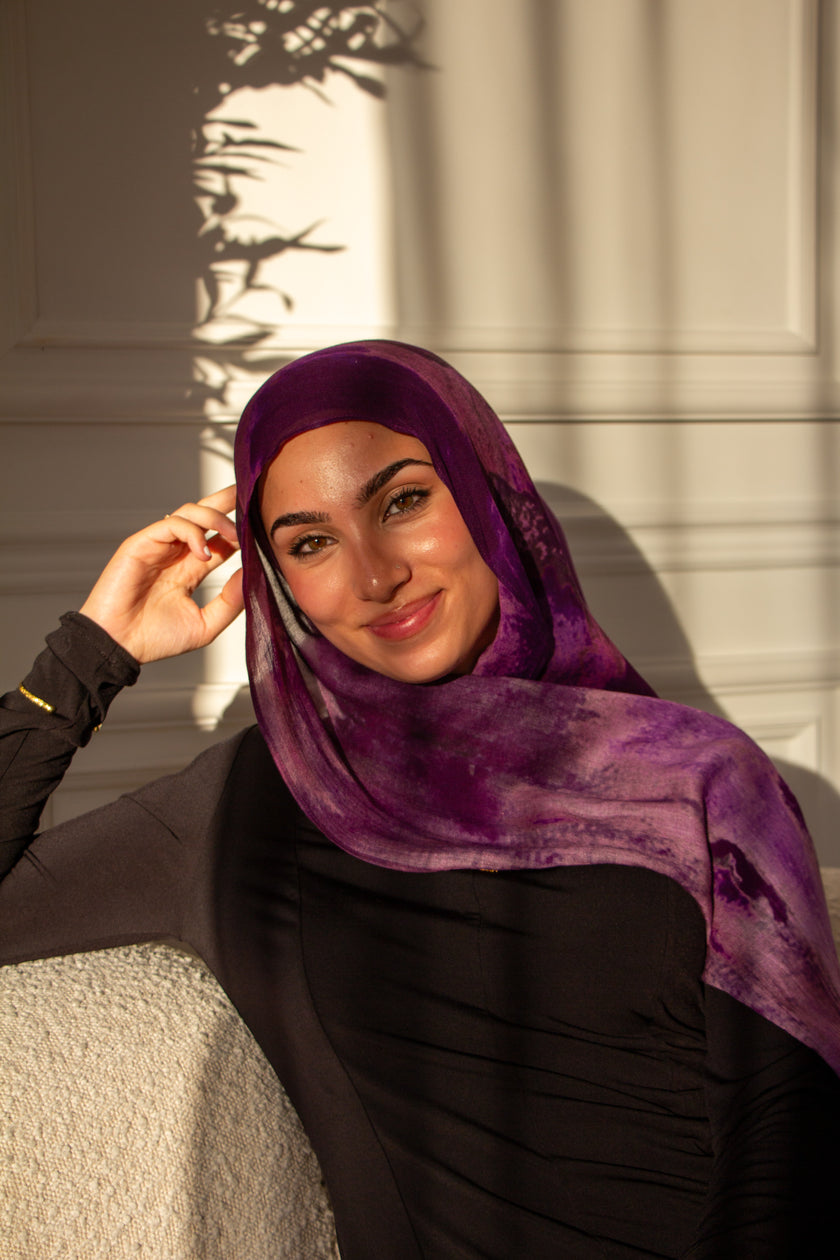 Jordanian Black Iris 100% Modal Hijab - PRE-ORDER