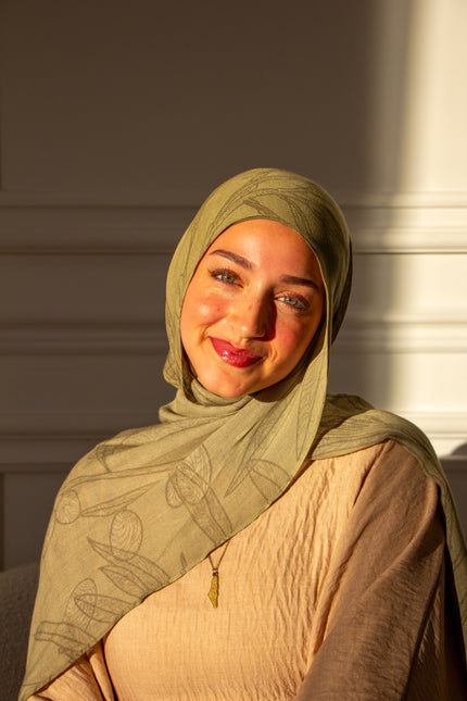 Palestine Olive Tree 100% Modal Hijab - PRE-ORDER