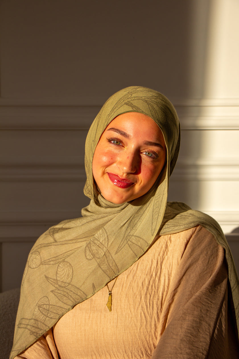 Palestine Olive Tree 100% Modal Hijab - PRE-ORDER