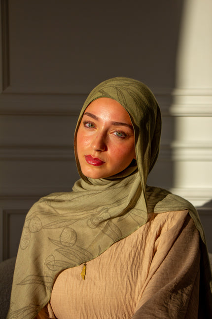 Palestine Olive Tree 100% Modal Hijab - PRE-ORDER