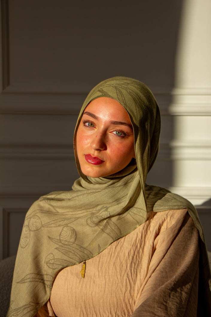 Palestine Olive Tree 100% Modal Hijab - PRE-ORDER