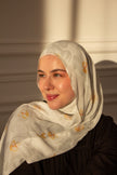 Syrian White Jasmine 100% Modal Hijab - PRE-ORDER
